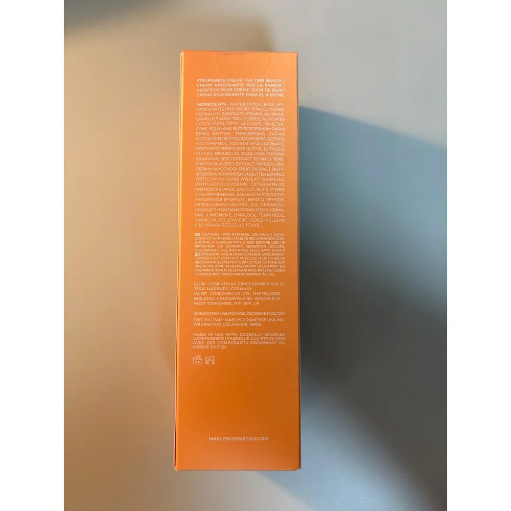 MAËLYS B-Flat Belly Firming Cream 100ml 3.4oz New In Box Stretch Mark Treatment